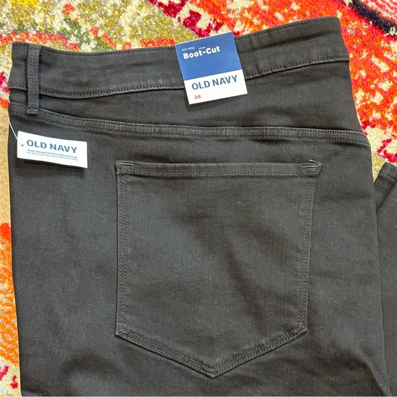 👖Old Navy Black Jeans NWT 28W Regular Mid-Rise Kicker Boot-Cut - Picture 3 of 12